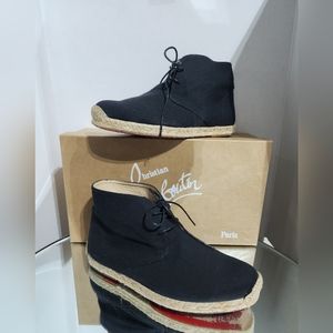 Christian Louboutin Cadaques Ottoman  Booties Flat Black Size 39.